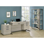 Loomis Whitewashed Grey 3-Drawer Home Office File Cabinet in White+Gray with MDF Construction, 19.75 x 19.75 x 25 inches | Pr