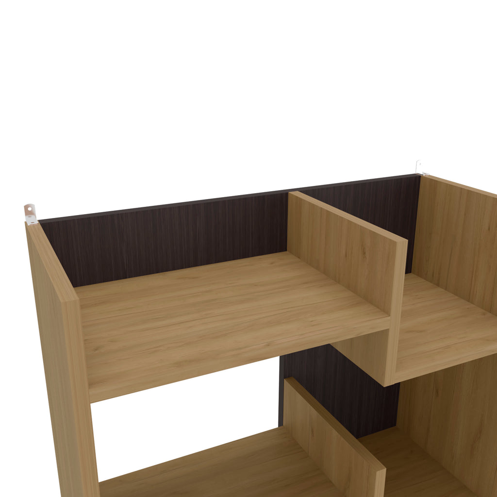 FM FURNITURE Perry Bookcase in Melamine with Open Storage - Grand Goldman