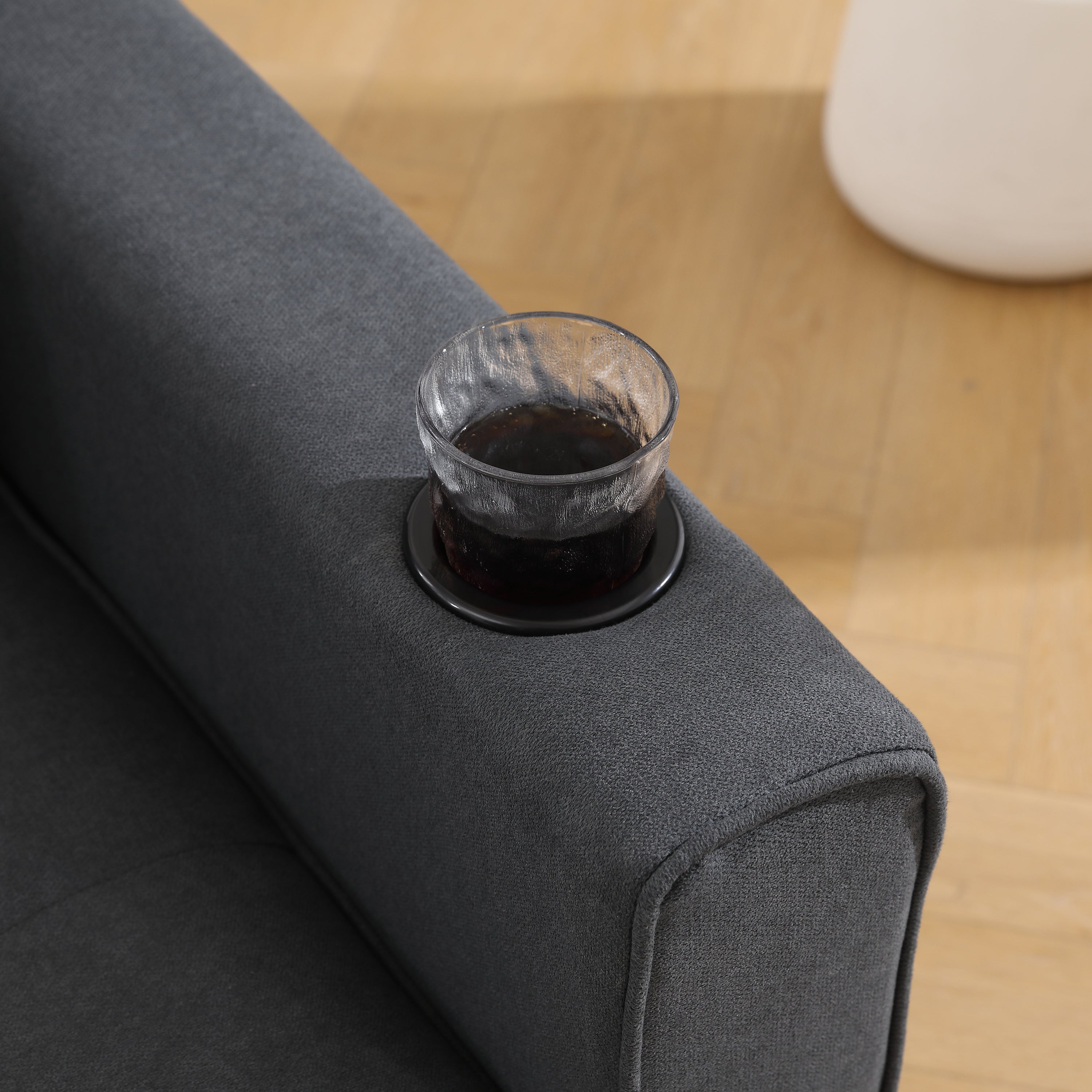 {VIDEO Provided}3-in-1 Upholstered Futon Sofa Convertible Sofa bed,Foldable Tufted Loveseat with Pull Out Sleeper Couch Bed,Folding Mattres Love Seat Daybed W/Side Pockets and Cup Holder, Dark Gray - Grand Goldman Shop