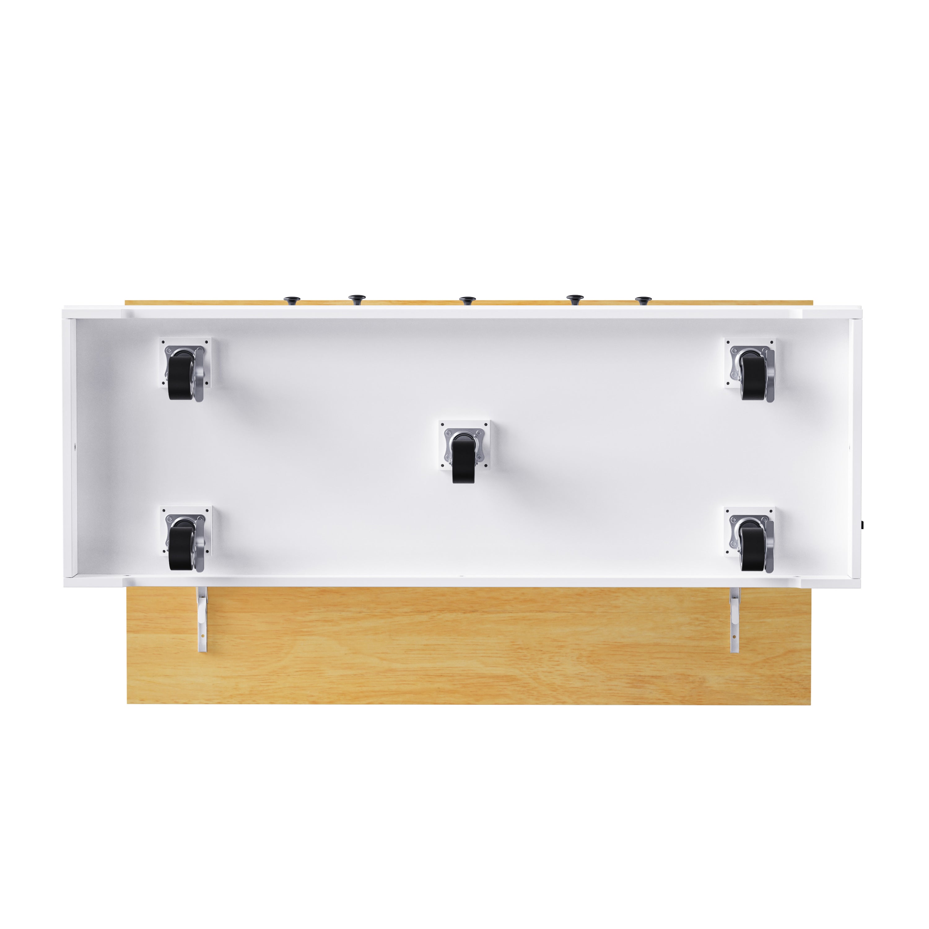 K&K 53inch Large Kitchen Island with Drop Leaf,Power Outlet,Door Internal Storage Rack,Rolling Kitchen Cart on 5 Wheels with 5 Open Side Racks for Kitchen,White (Two Packages)(Stools not included) - Grand Goldman Shop
