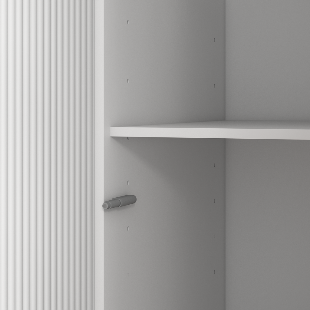 4 Doors Wardrobe Closet with Mirror, LED Wardrobe with Doors and 2 Drawers, Wooden Wardrobe Storage Cabinet with Hanging Rod, Adjustable Shelves, White - Grand Goldman Shop