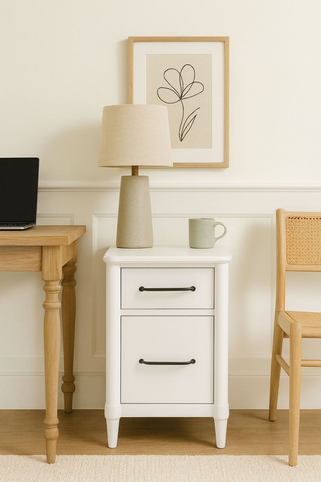 2 Drawer Filing Cabinet - White - Shop Quality Furniture at Grand Goldman