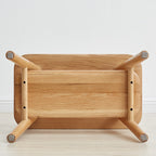 (Natural Color) Natural Solid Wood Shoe Stool With Cloth Hanger, Mid-Century Modern Storage Bench with High Rebound Sponge Cushion for Entryway and Living Spaces - Grand Goldman Shop