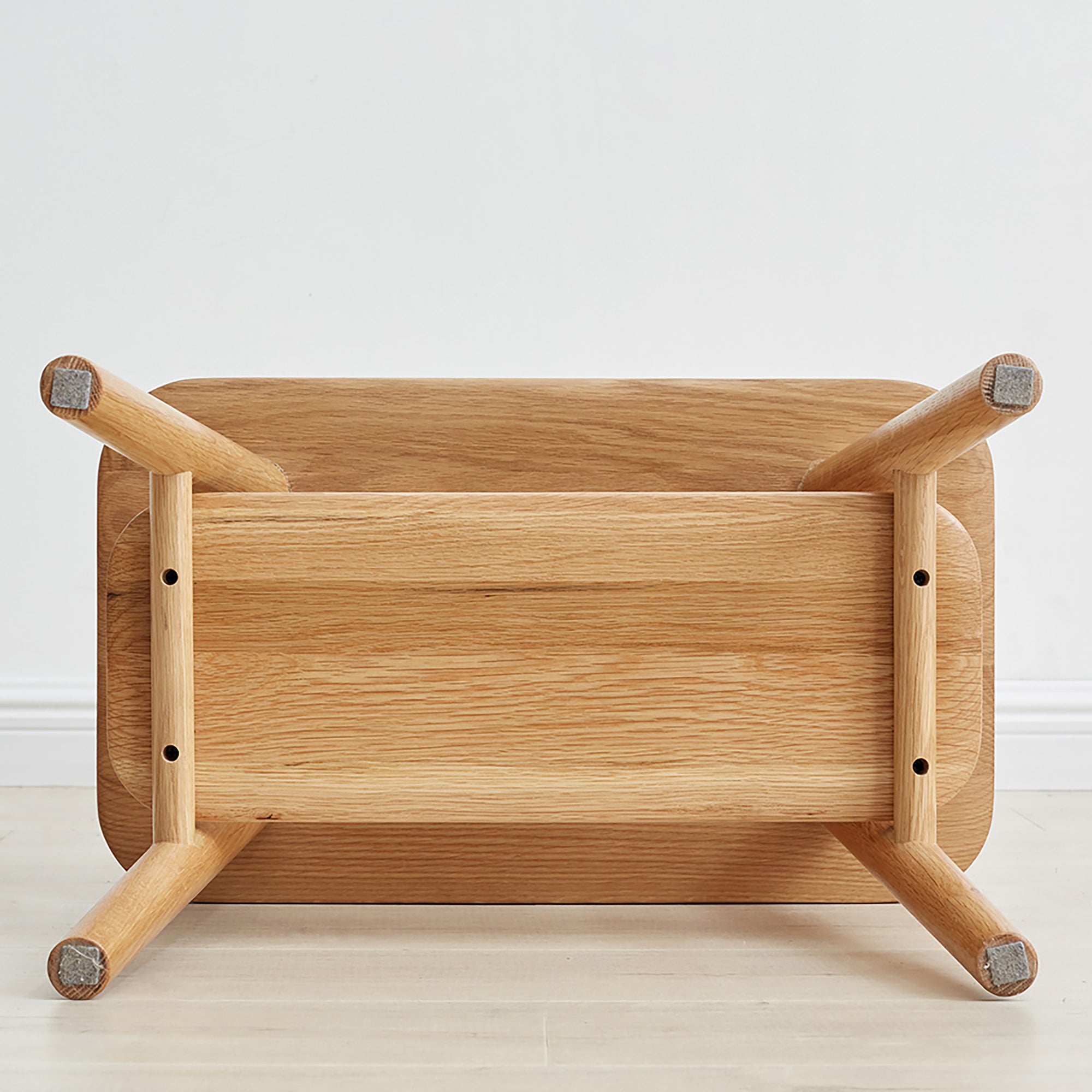 (Natural Color) Natural Solid Wood Shoe Stool With Cloth Hanger, Mid-Century Modern Storage Bench with High Rebound Sponge Cushion for Entryway and Living Spaces - Grand Goldman Shop