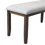 Upholstered Bench for Bedroom End of Bed,38-inch Entryway Bench for Living Room,Dining Bench with Padded Seat and Solid Wood Leg for Kitchen Bedroom,Indoor and Hallway (Bench, Beige+Brown) - Grand Goldman Shop