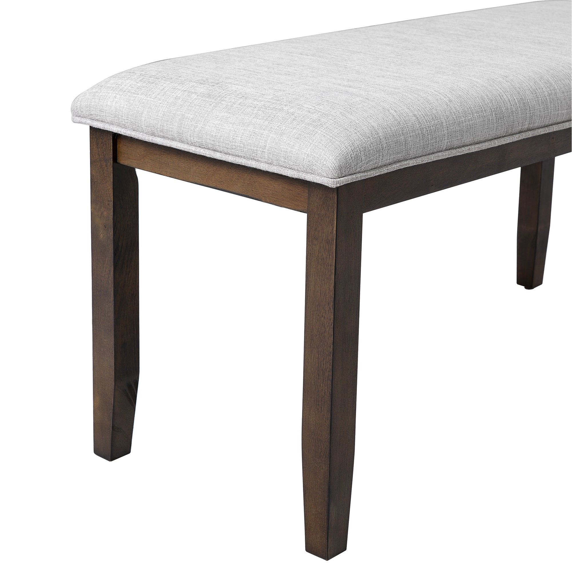 Upholstered Bench for Bedroom End of Bed,38-inch Entryway Bench for Living Room,Dining Bench with Padded Seat and Solid Wood Leg for Kitchen Bedroom,Indoor and Hallway (Bench, Beige+Brown) - Grand Goldman Shop