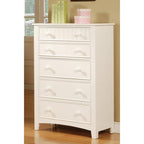 White Color Twin Size Bed Nightstand And Chest 3pc Set Bedroom Furniture Wooden Transitional Style Headboard - Grand Goldman Shop