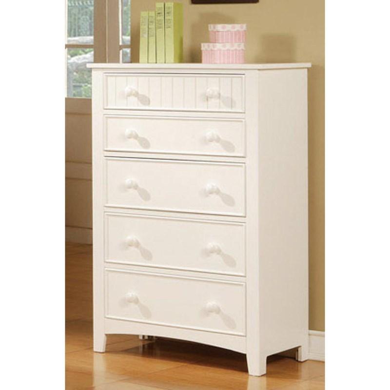 White Color Twin Size Bed Nightstand And Chest 3pc Set Bedroom Furniture Wooden Transitional Style Headboard - Grand Goldman Shop