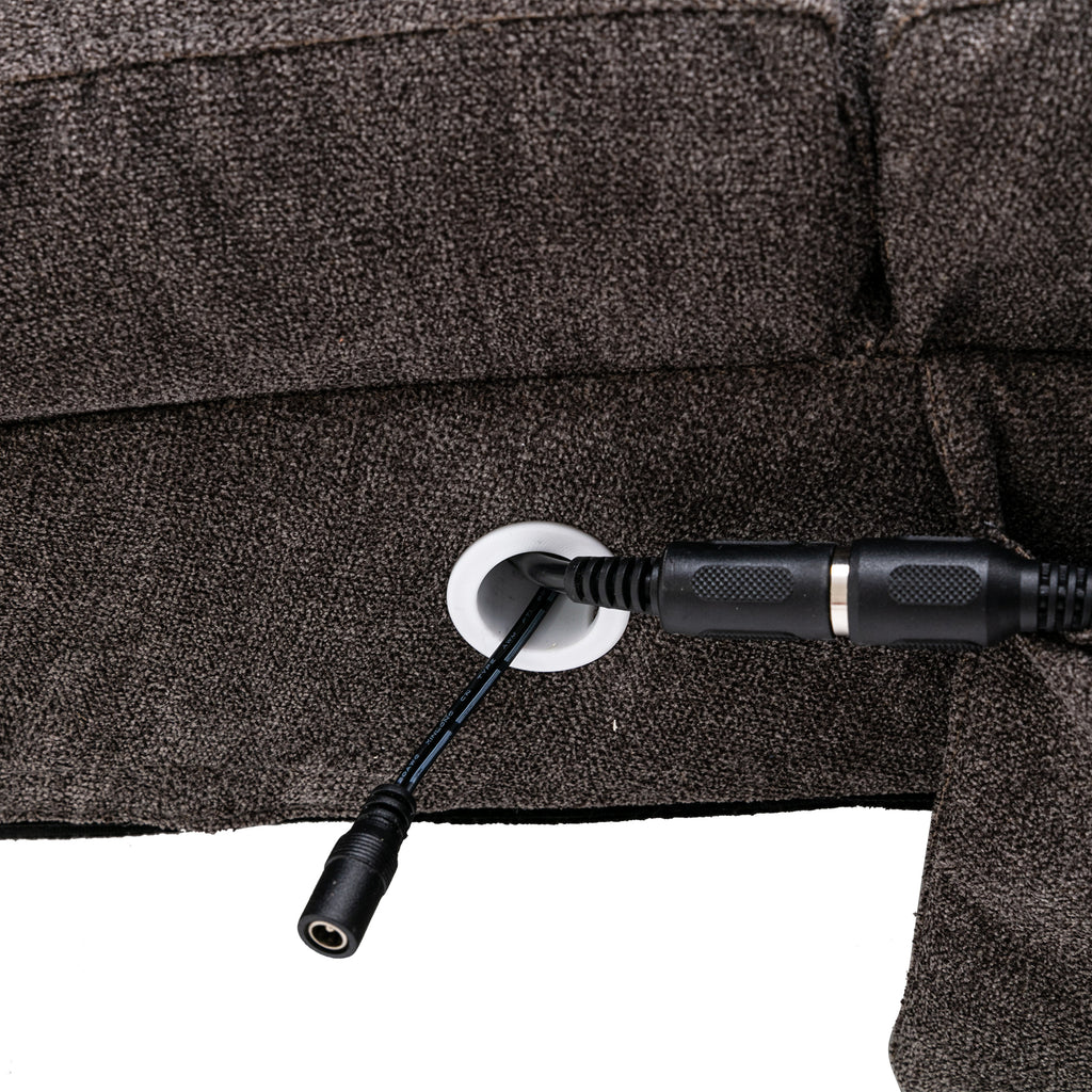 Ergonomic Linen Massage Chaise Lounge with Remote Control, Dark Gray, Electric Massage Lounger with 5 Modes - Grand Goldman Shop