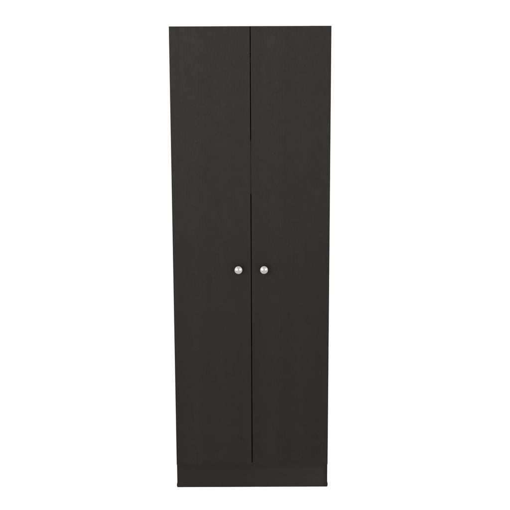 Multistorage Pantry Cabinet, Five Shelves, Double Door Cabinet -Black - Grand Goldman