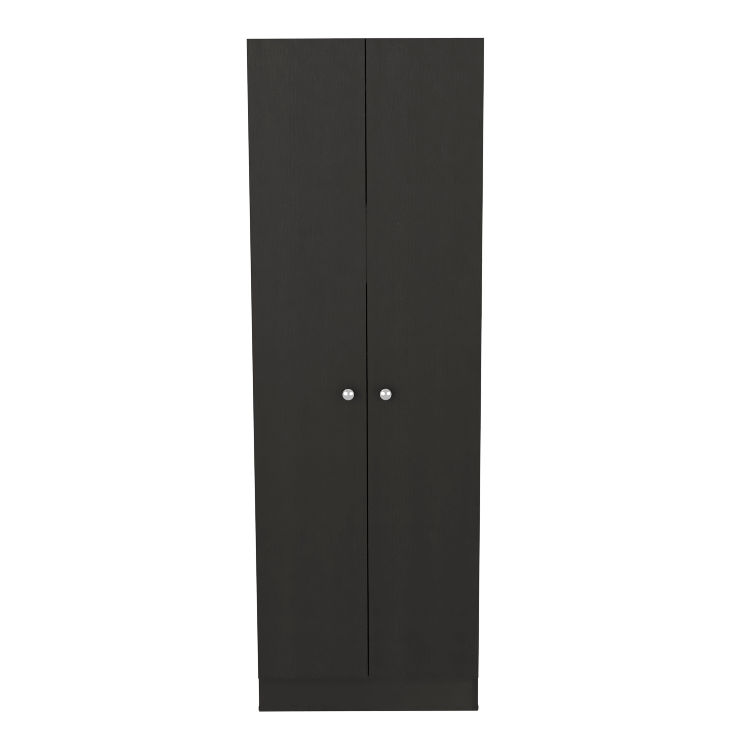 Multistorage Pantry Cabinet, Five Shelves, Double Door Cabinet -Black - Grand Goldman