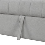 Modern L-shaped Sectional Pull Out Sofa Bed with USB Ports & Storage Ottoman, Gray Jacquard Fabric, 82.6' - Grand Goldman Shop