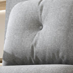 Folding Sofa Bed 5-in-1 Convertible Chair with Adjustable Backrest and Pillow, Grey Flannelette, Compact Design - Grand Goldman Shop