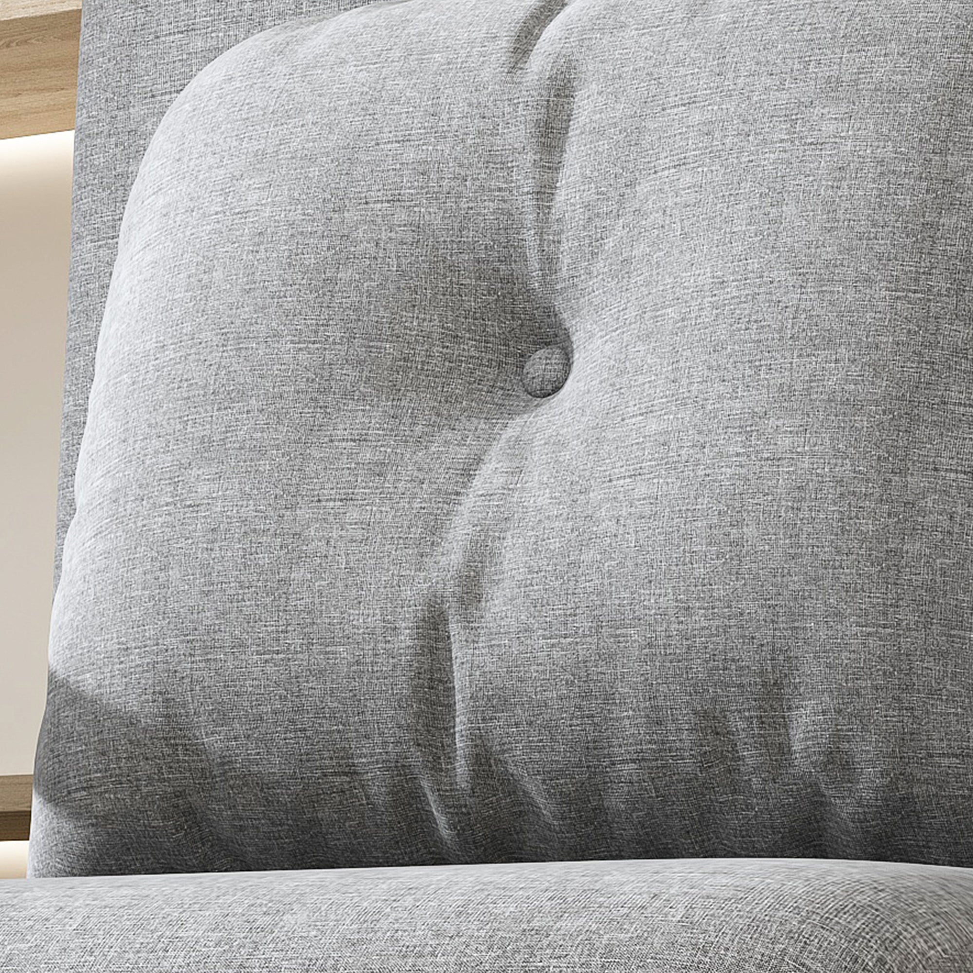 Folding Sofa Bed 5-in-1 Convertible Chair with Adjustable Backrest and Pillow, Grey Flannelette, Compact Design - Grand Goldman Shop