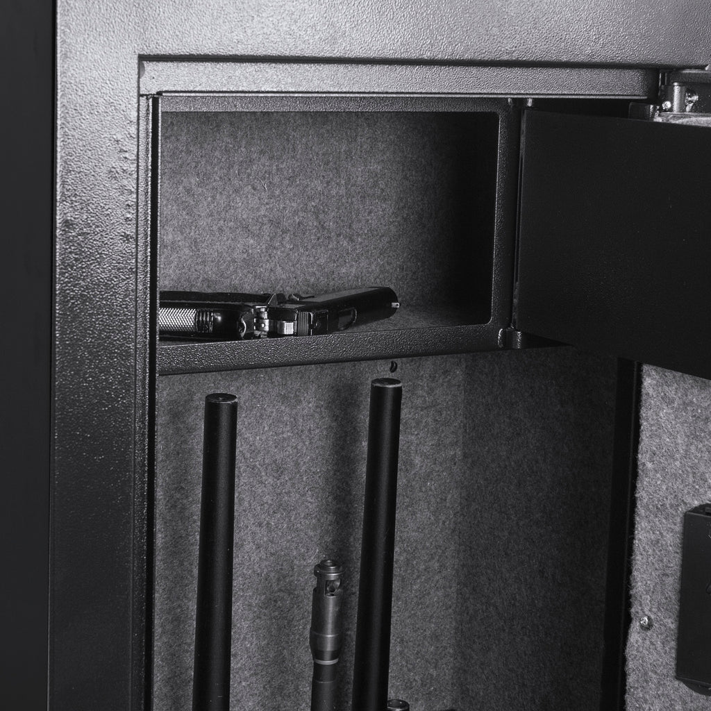 Black Steel 7.87 Cubic Ft Keypad Rifle Safe with Advanced Locking Mechanism | Premium Home Decor - Grand Goldman