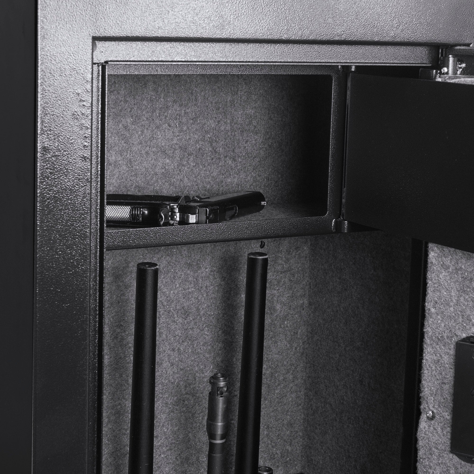 Black Steel 7.87 Cubic Ft Keypad Rifle Safe with Advanced Locking Mechanism | Premium Home Decor - Grand Goldman