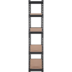 Storage Shelving Unit, 5-Tier Adjustable, 2000 lbs Capacity, Heavy Duty Garage Shelves Metal Organizer Utility Rack, Black, 30' L x 12' W x 60' H for Kitchen Pantry Basement Bathroom Laundry - Grand Goldman Shop