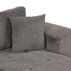104.5' Modern L-Shape 3 Seat Reversible Sectional Couch, Pull Out Sleeper Sofa with Storage Chaise and 2 Stools for Living Room Furniture Set,Knox Charcoal (old sku:SG000431AAA) - Grand Goldman Shop