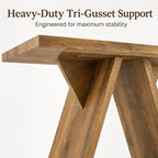 Console Table, 43.4-Inch Long Narrow Entryway Table with V-Shaped Base, Rustic Sofa Console for Hallway, Living Room, Behind Sofa - Grand Goldman Shop