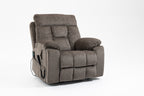 Old age electric lift chair, flat high density foam electric sofa, with heating and massage functions, can tilt to 180 degrees, 2 pocket cup holders, 2 remote controls, dual OKIN motors - Grand Goldman Shop