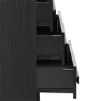 70' Kitchen Pantry Cabinet with 2 Cabinet Shelves,Luxurious Wooden Cupboard with 6 Door Shelves and 3 Drawers for Kitchen, Dining Room,Black - Grand Goldman Shop