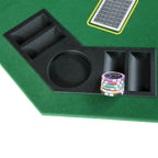 INO Design 48' Folding Poker Tabletop for 8-Player Texas Holdem Octagon Casino Game Portable Layout Mat Green | Premium Home 