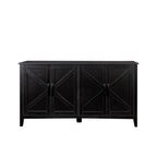 Cabinet with 4 Doors and 4 open shelgves,Freestanding Sideboard Storage Cabinet Entryway Floor Cabinet for Living Room Office Bedroom - Grand Goldman Shop