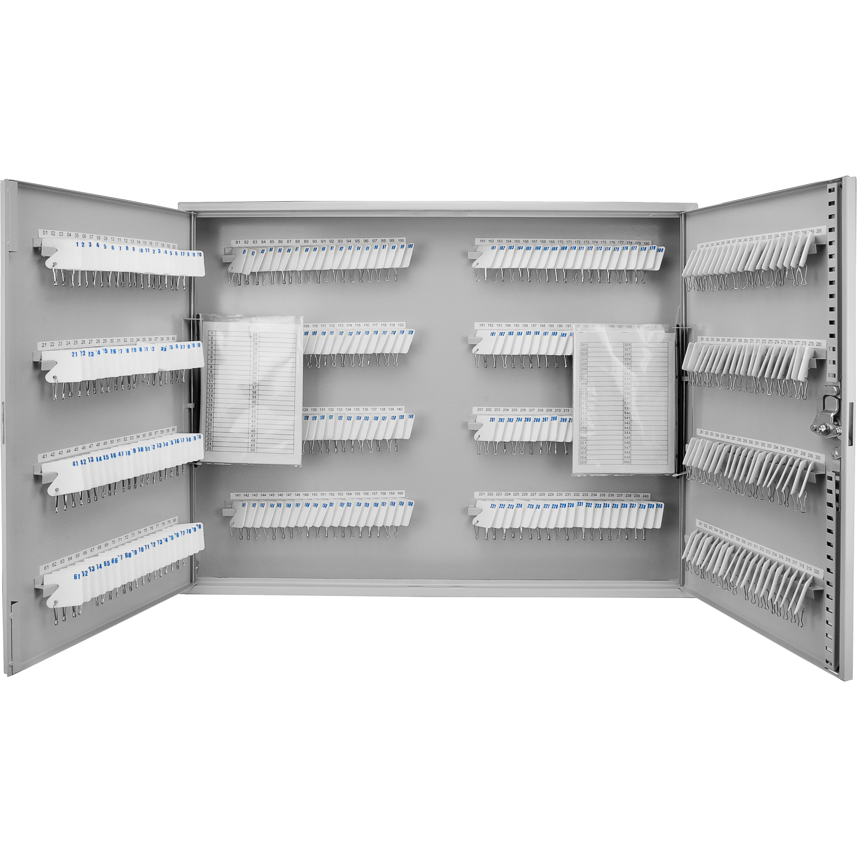 Steel Key Cabinet with Key Lock, 320 Capacity, Gray - Grand Goldman