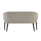 Corduroy Recessed Arm Loveseat(Beige+Walnut-65780) - Grand Goldman Shop