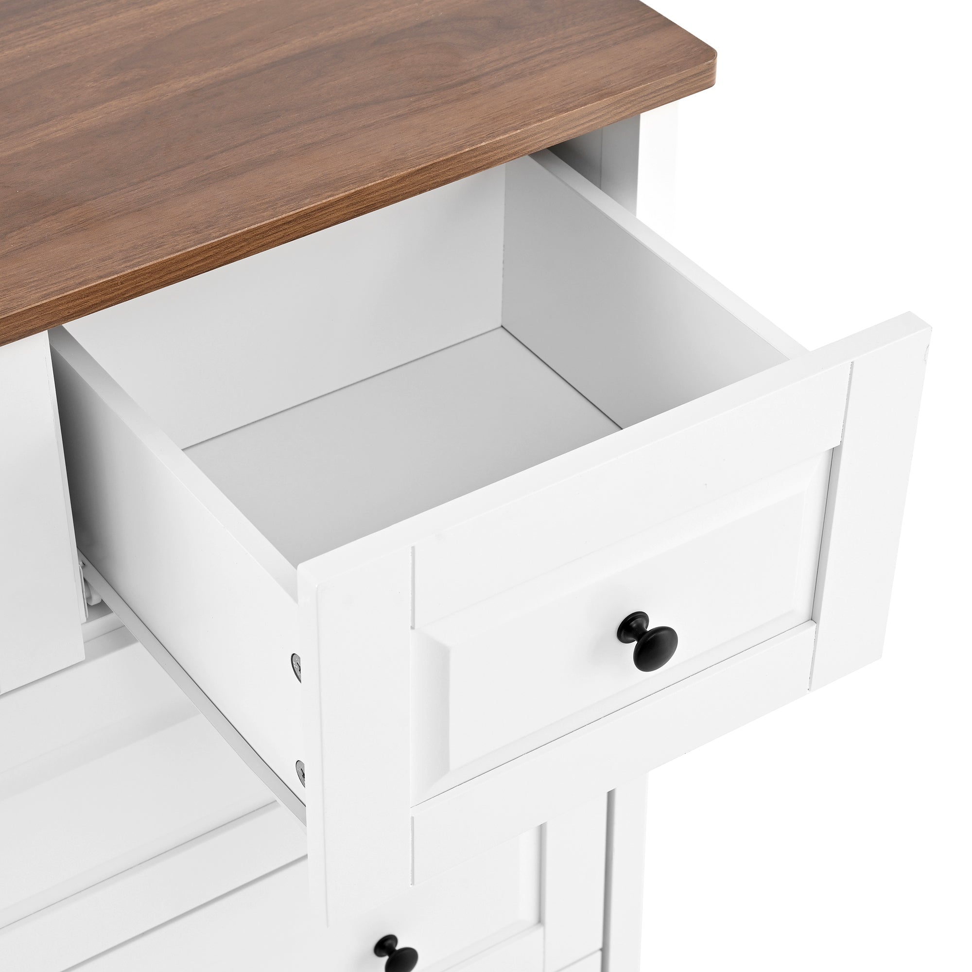 White Dresser with 5 Drawers, Tall Chest of Drawers, 5 Drawer Dresser with Deep Space, Wood Storage Cabinet for Living Room, Hallway, Office, White - Grand Goldman Shop