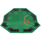INO Design 48' Folding Poker Tabletop for 8-Player Texas Holdem Octagon Casino Game Portable Layout Mat Green - Grand Goldman
