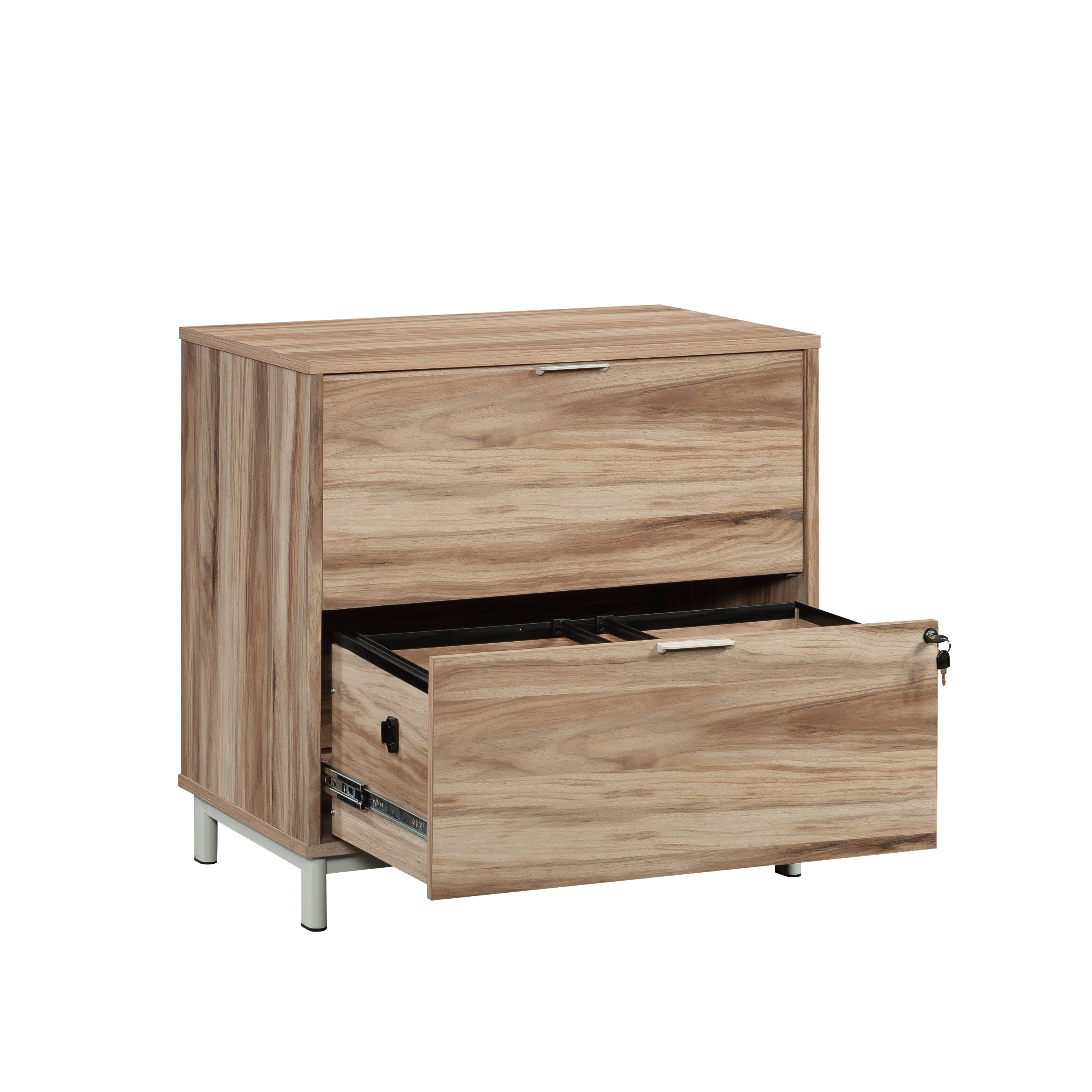 Lateral File with Two Drawers, Acacia finish | Premium Home Decor - Grand Goldman