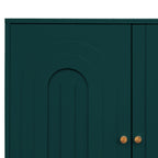 Modern Green Lacquered 4 Door Wooden Cabinet Sideboard Buffet Server Cabinet Storage Cabinet, for Living Room, Entryway, Hallway, Office, Kitchen and Dining Room - Grand Goldman Shop