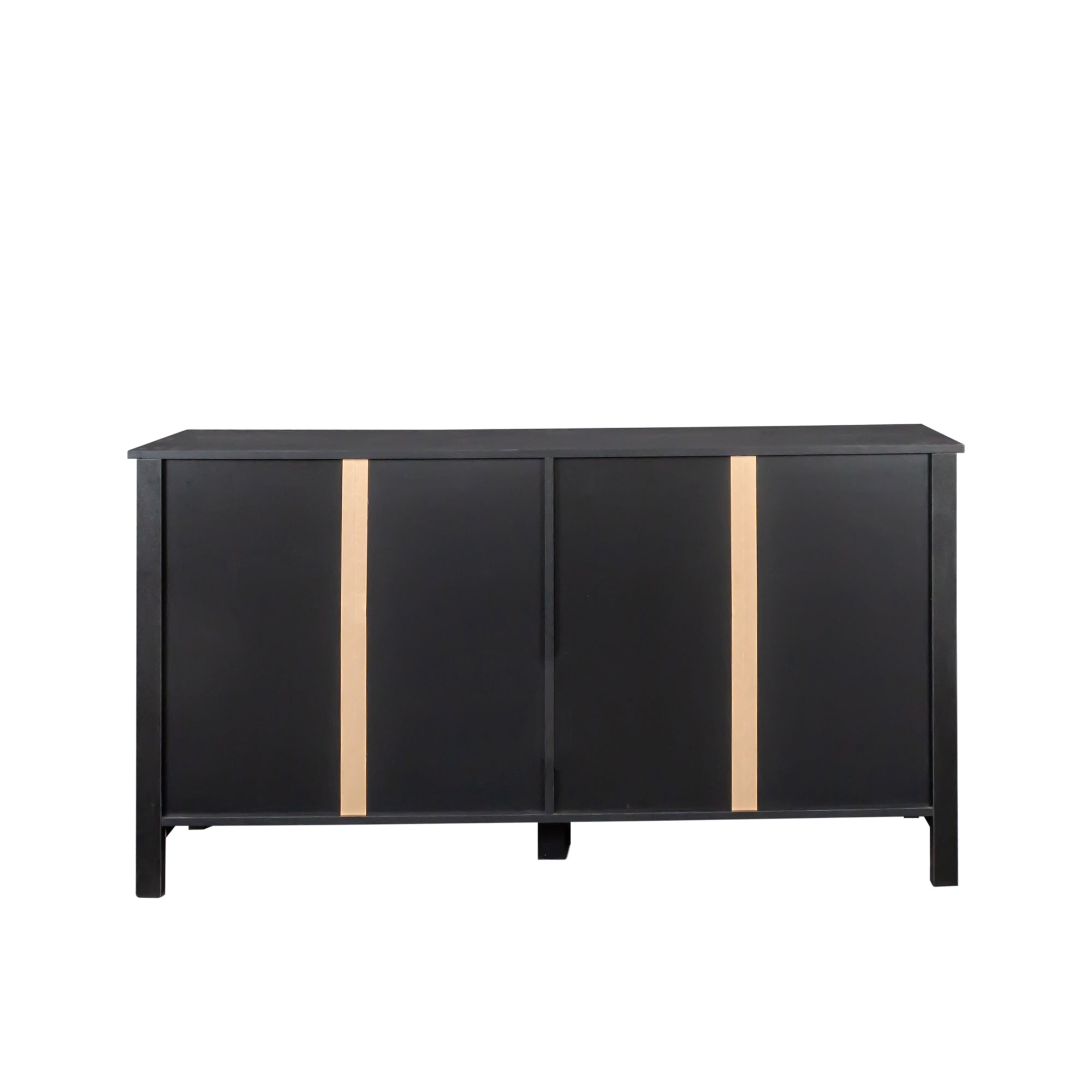Cabinet with 4 Doors and 4 open shelgves,Freestanding Sideboard Storage Cabinet Entryway Floor Cabinet for Living Room Office Bedroom - Grand Goldman Shop
