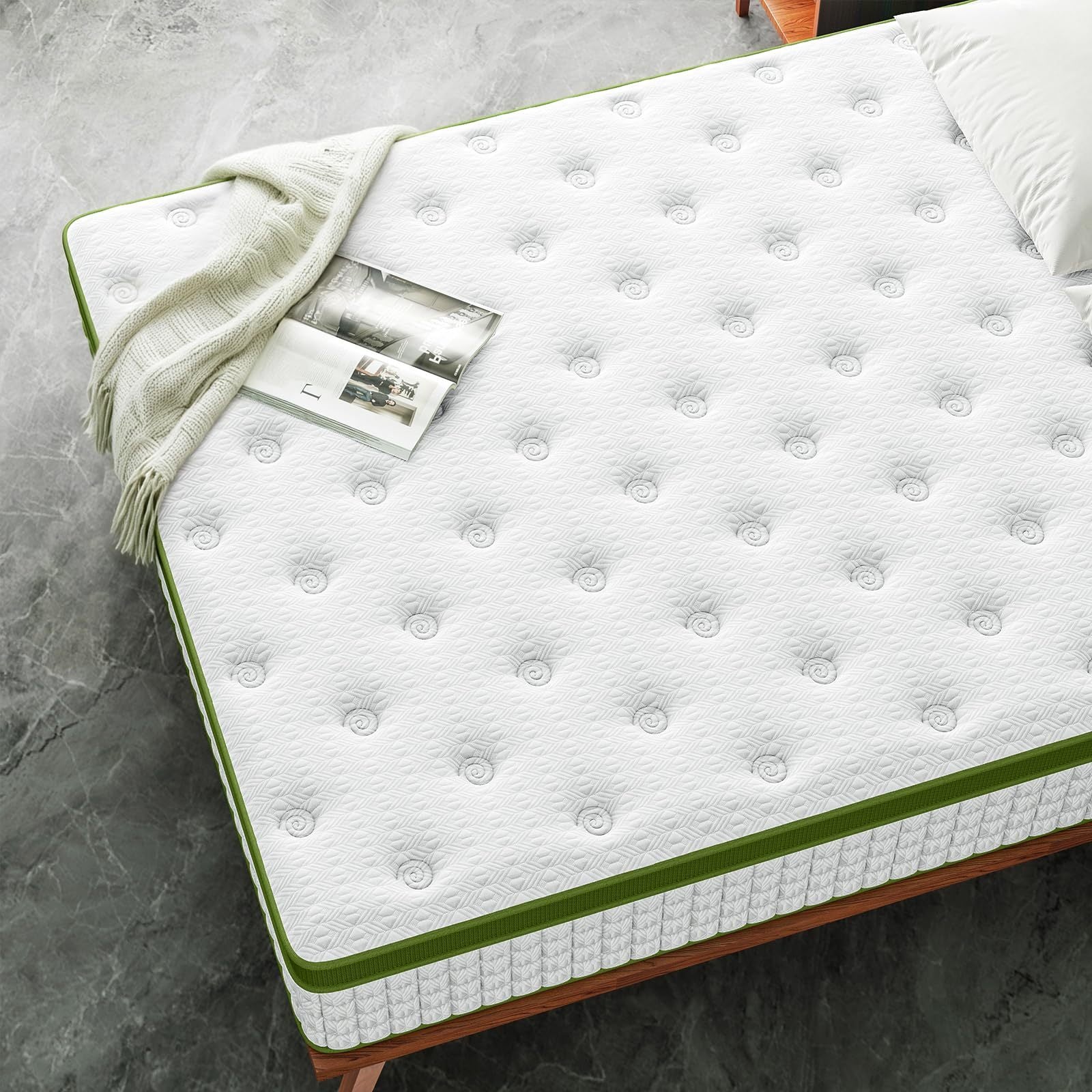 14' King Hybrid Mattress with Gel Memory Foam and Pocket Springs - Grand Goldman Shop
