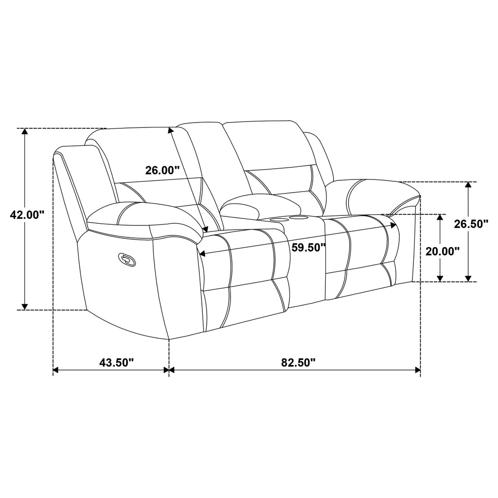 Sebring Grey 3-piece Reclining Sofa Set - Grand Goldman Shop