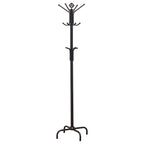 Modern Black Metal Coat Rack with Three-Tier Hooks for Entryway or Mudroom - Grand Goldman Shop