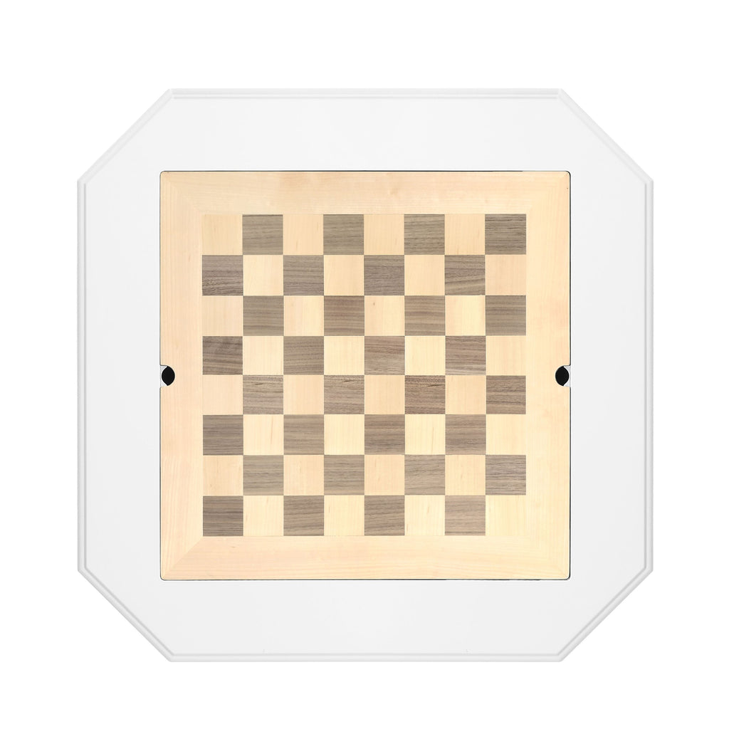 Galini White Finish Game Table - Grand Goldman