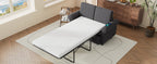 Orisfur Pull Out Sofa Bed Loveseat Sleeper with Twin Size Memory Mattress and USB Ports, Grey Linen, 57.9' - Grand Goldman Shop
