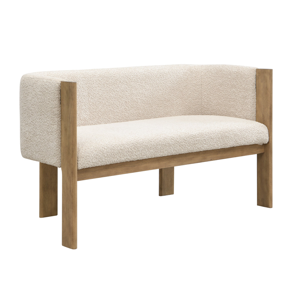 48.5' Upholstered Solid Loveseat (Natural Ash+Almond) - Grand Goldman Shop