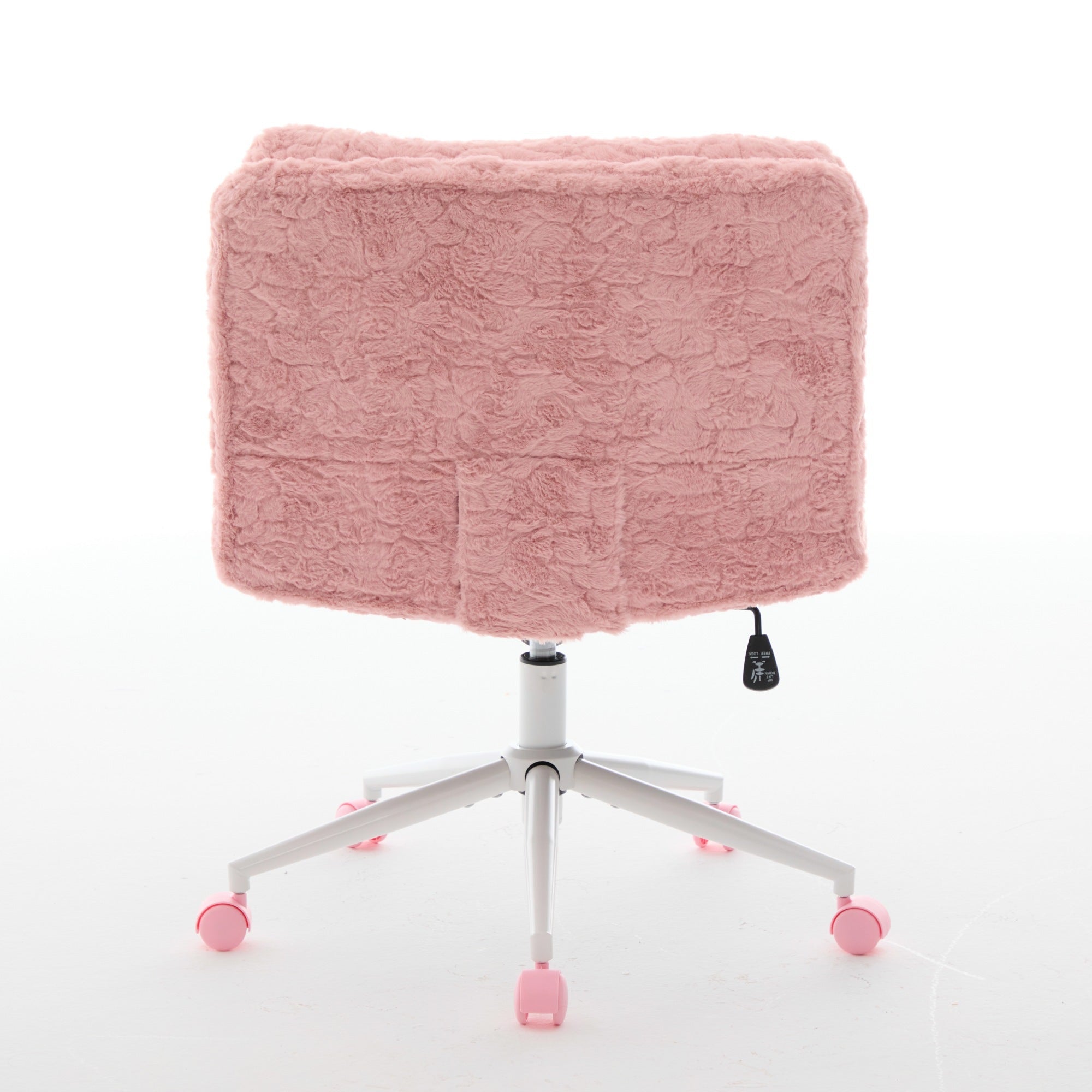 W26.4 inch Wider seat Office Chair,Artificial rabbit hair Home Office Chair with Metal Base,Adjustable Desk Chair Swivel Offi