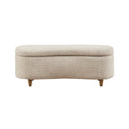 Bailey Boucle Flip Top Storage Bench Taupe Polyester Solid Wood 48x16.5x18 inches - Grand Goldman Shop