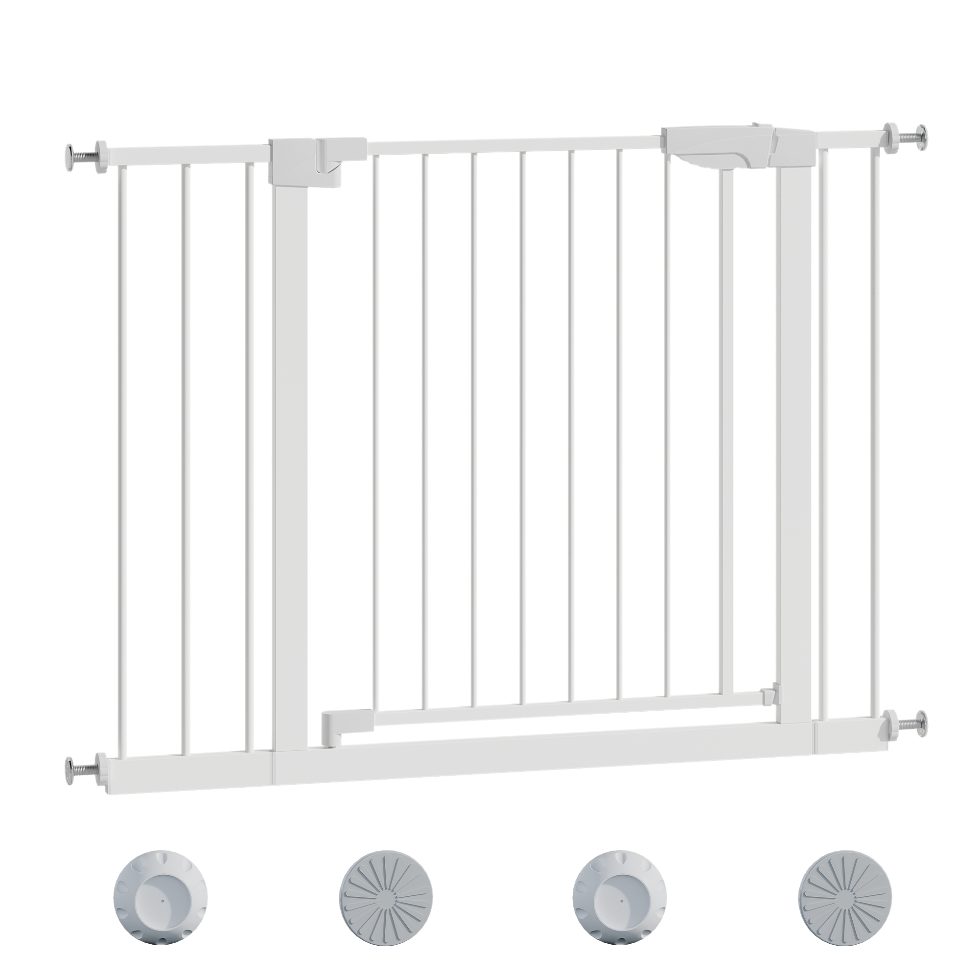 29.5-45.3' Wide Baby Gate with wall protector for Stairs, Dog Gate Indoor for Doorways, No Drilling Pressure Mounted Pet Gate