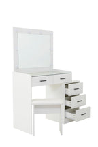 White color adjustable dressing table with 5 drawers - Grand Goldman Shop