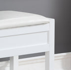 Rouen Seating Bench with Shoe Storage, White - Grand Goldman Shop