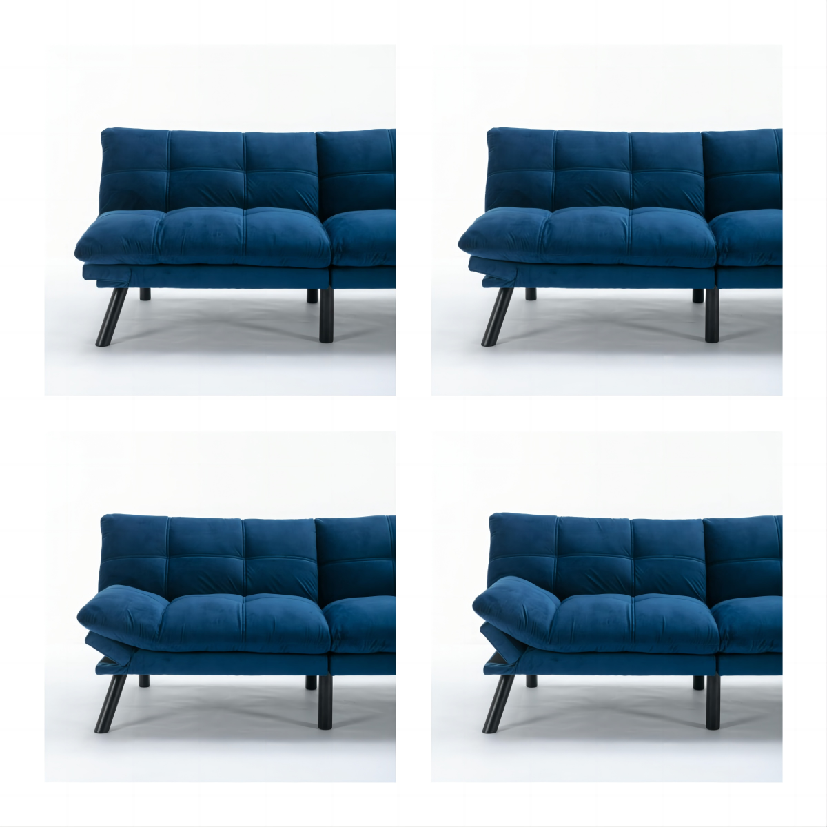 Navy Blue Convertible Folding Modern sofa Bed - Grand Goldman Shop