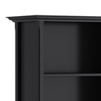 Amherst 30 inch Solid Wood 5 Shelf Bookcase in Black | Premium Home Decor - Grand Goldman