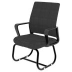 Minimalist Modern Office Chair with Metal Frame, Soft Cushion, Mesh Backrest, Black, for Home & Office Use | Premium Home Dec