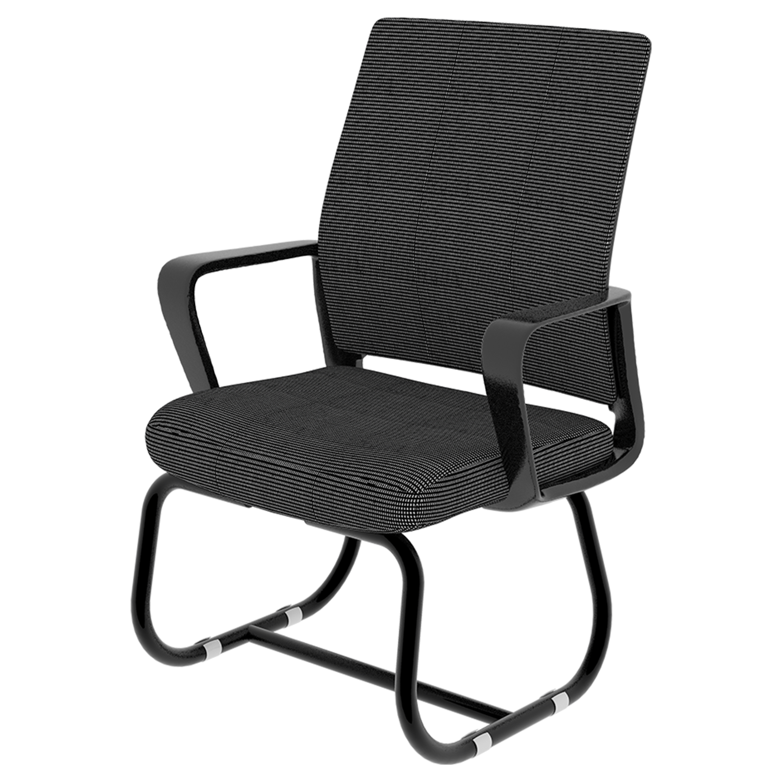 Minimalist Modern Office Chair with Metal Frame, Soft Cushion, Mesh Backrest, Black, for Home & Office Use | Premium Home Dec