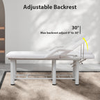Professional Beauty Bed with Removable Headrest & Breast Cushions, Armrests and Storage Shelf for Full Body Massage, Facial, 